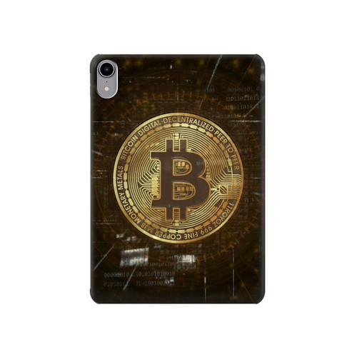 S3798 Crypto-monnaie Bitcoin Etui Coque Housse pour iPad mini 6, iPad mini (2021)