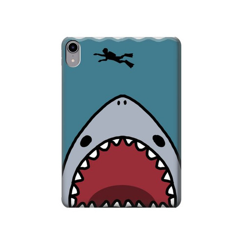 S3825 Plongée en mer de requin de dessin animé Etui Coque Housse pour iPad mini 6, iPad mini (2021)