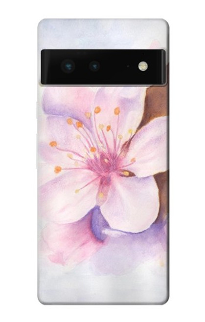 S1415 Fleur de Sakura Art Etui Coque Housse pour Google Pixel 6