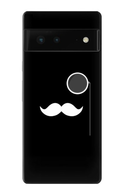 S1946 Sir Mustache Minimalisme Etui Coque Housse pour Google Pixel 6