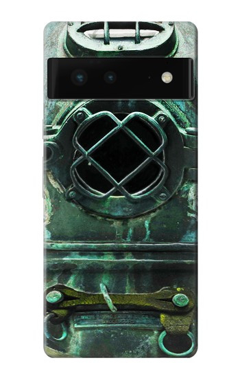 S2632 Antique Mer Profonde Millésime Casque de plongée Etui Coque Housse pour Google Pixel 6