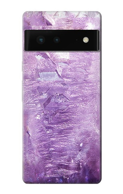 S2690 Cristaux améthyste imprimés graphiques Etui Coque Housse pour Google Pixel 6