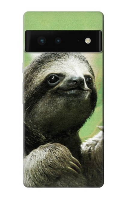 S2708 Sourire Sloth Etui Coque Housse pour Google Pixel 6