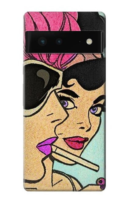 S3171 Filles Pop Art Etui Coque Housse pour Google Pixel 6