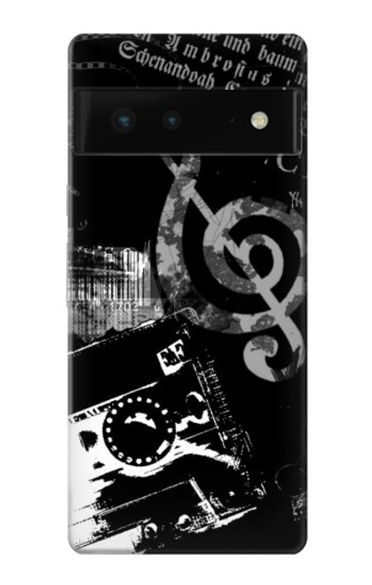 S3197 Musique Cassette note Etui Coque Housse pour Google Pixel 6