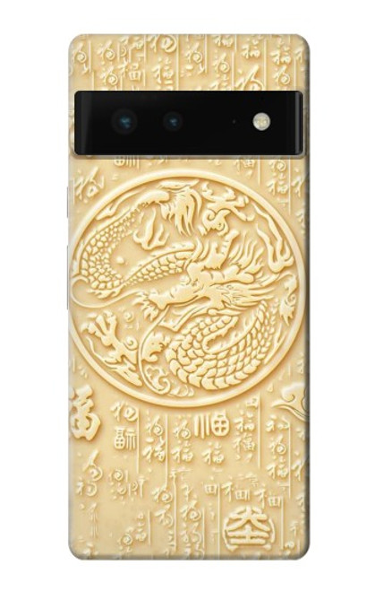 S3288 Peinture blanche du Dragon de Jade Etui Coque Housse pour Google Pixel 6