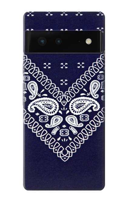 S3357 Marine Bleu Bandana Motif Etui Coque Housse pour Google Pixel 6