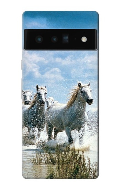 S0250 Cheval Blanc Etui Coque Housse pour Google Pixel 6 Pro