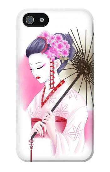 S2579 Japanese Traditional Geisha Kimono Etui Coque Housse pour iPhone 5 5S SE