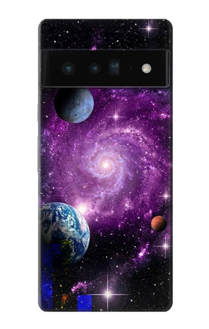 S3689 Planète spatiale Galaxy Etui Coque Housse pour Google Pixel 6 Pro