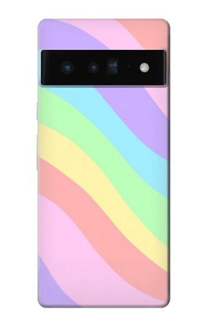 S3810 Vague d'été licorne pastel Etui Coque Housse pour Google Pixel 6 Pro