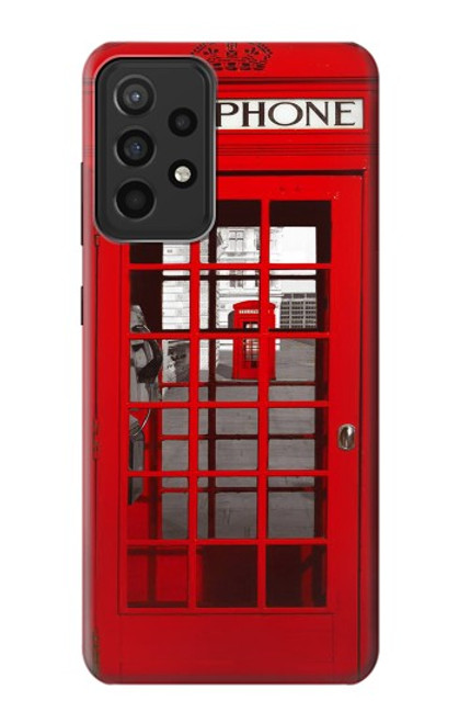 S0058 Cabine téléphonique Etui Coque Housse pour Samsung Galaxy A52s 5G