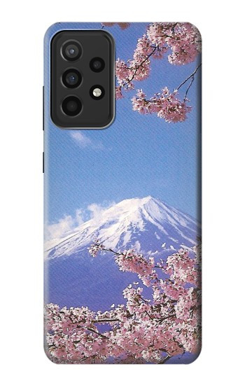 S1060 Mont Fuji Sakura fleur de cerisier Etui Coque Housse pour Samsung Galaxy A52s 5G