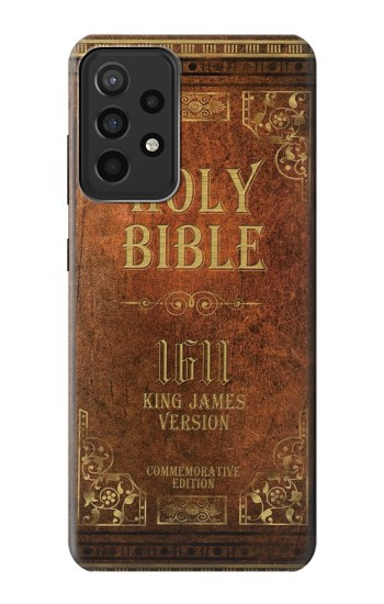 S2890 Holy Bible King James Version 1611 Etui Coque Housse pour Samsung Galaxy A52s 5G