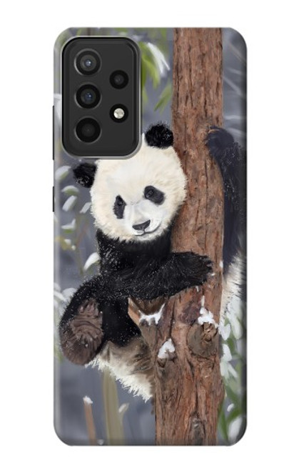 S3793 Peinture de neige mignon bébé panda Etui Coque Housse pour Samsung Galaxy A52s 5G