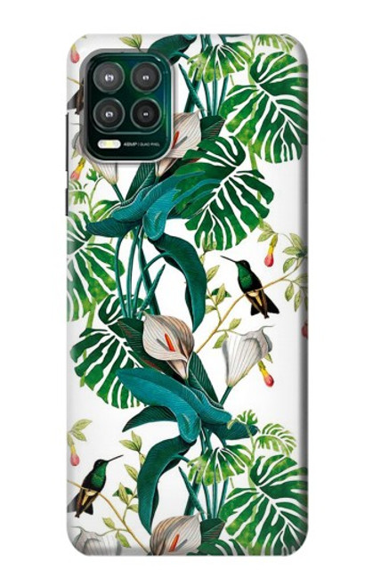 S3697 Oiseaux de la vie des feuilles Etui Coque Housse pour Motorola Moto G Stylus 5G