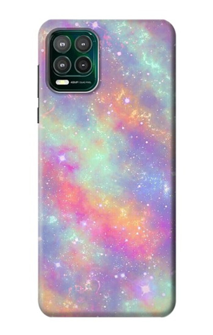 S3706 Arc-en-ciel pastel Galaxy Pink Sky Etui Coque Housse pour Motorola Moto G Stylus 5G