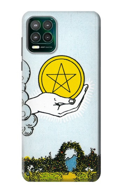 S3722 Carte de tarot Pièces de l'As des Pentacles Etui Coque Housse pour Motorola Moto G Stylus 5G