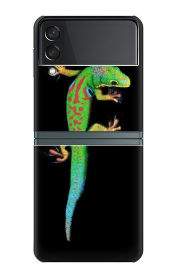 S0125 Vert Gecko Madagascan Etui Coque Housse pour Samsung Galaxy Z Flip 3 5G