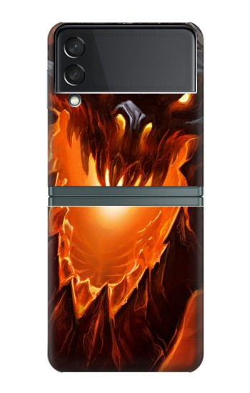 S0414 Dragon de feu Etui Coque Housse pour Samsung Galaxy Z Flip 3 5G