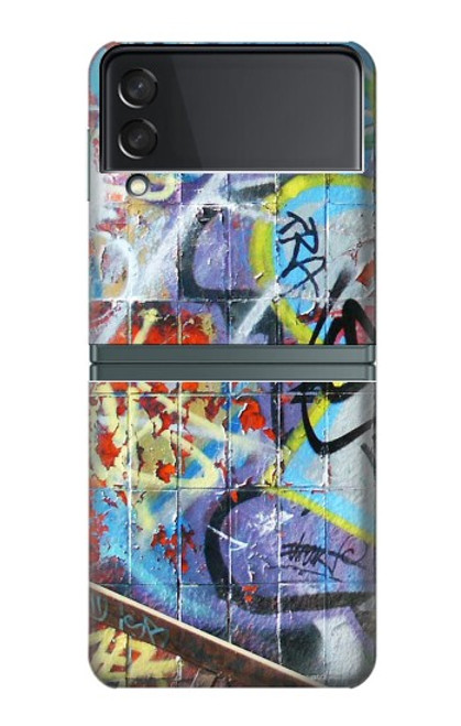 S0588 mur de graffiti Etui Coque Housse pour Samsung Galaxy Z Flip 3 5G