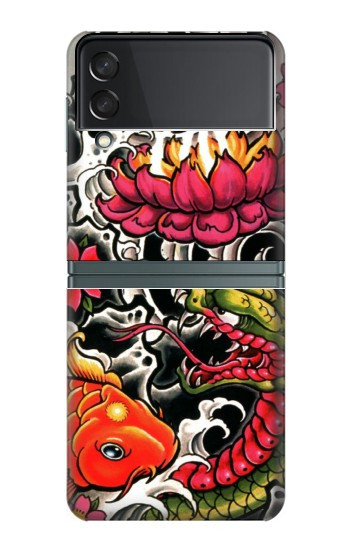 S0605 Yakuza tatouage Etui Coque Housse pour Samsung Galaxy Z Flip 3 5G