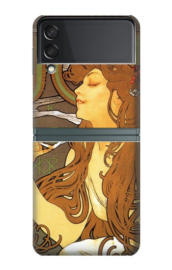 S0969 Alphonse Mucha Job Etui Coque Housse pour Samsung Galaxy Z Flip 3 5G