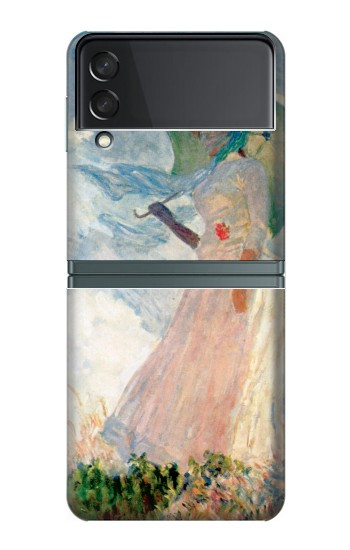 S0998 Claude Monet Femme avec un parasol Etui Coque Housse pour Samsung Galaxy Z Flip 3 5G