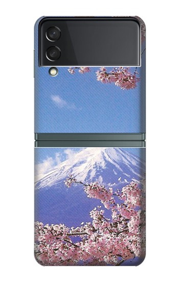 S1060 Mont Fuji Sakura fleur de cerisier Etui Coque Housse pour Samsung Galaxy Z Flip 3 5G