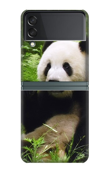 S1073 Panda Prenez plaisir à manger Etui Coque Housse pour Samsung Galaxy Z Flip 3 5G