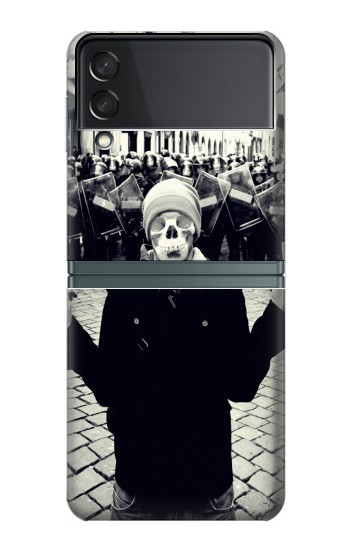 S1108 Masque crâne Etui Coque Housse pour Samsung Galaxy Z Flip 3 5G