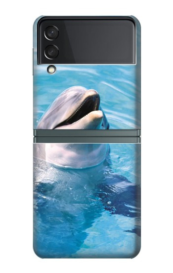 S1291 Les Dauphins en Mer Etui Coque Housse pour Samsung Galaxy Z Flip 3 5G