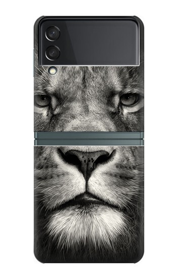 S1352 Lion Visage Etui Coque Housse pour Samsung Galaxy Z Flip 3 5G