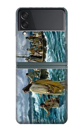 S1722 Jésus marcher sur la mer Etui Coque Housse pour Samsung Galaxy Z Flip 3 5G
