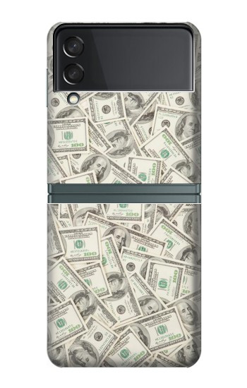 S2077 Billets Dollar argent Etui Coque Housse pour Samsung Galaxy Z Flip 3 5G