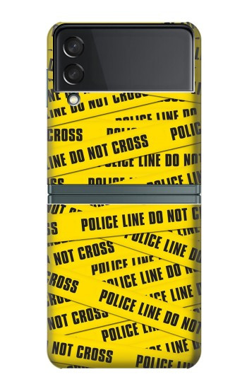 S2088 Banderole de la police ne pas dépasser Etui Coque Housse pour Samsung Galaxy Z Flip 3 5G