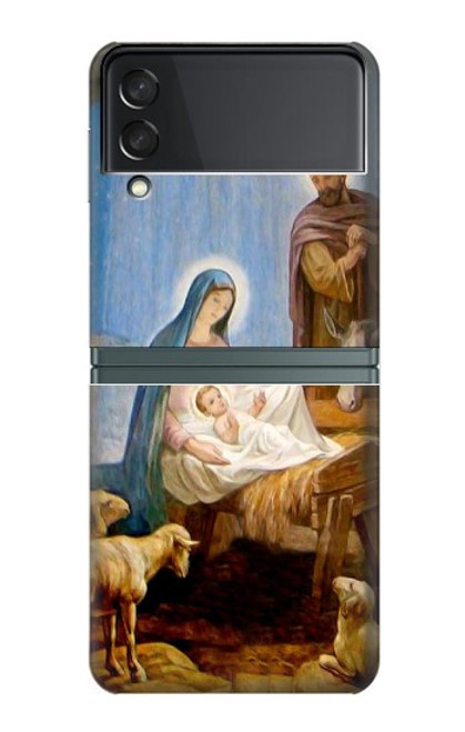 S2276 la Nativité Etui Coque Housse pour Samsung Galaxy Z Flip 3 5G