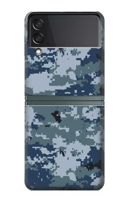 S2346 Marine Camo camouflage graphique Etui Coque Housse pour Samsung Galaxy Z Flip 3 5G