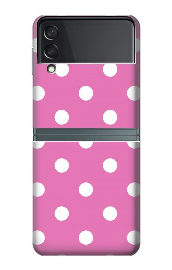 S2358 Rose à pois Etui Coque Housse pour Samsung Galaxy Z Flip 3 5G