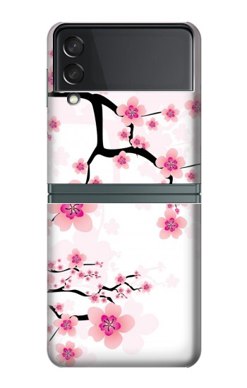 S2359 Fleur de prunier Etui Coque Housse pour Samsung Galaxy Z Flip 3 5G