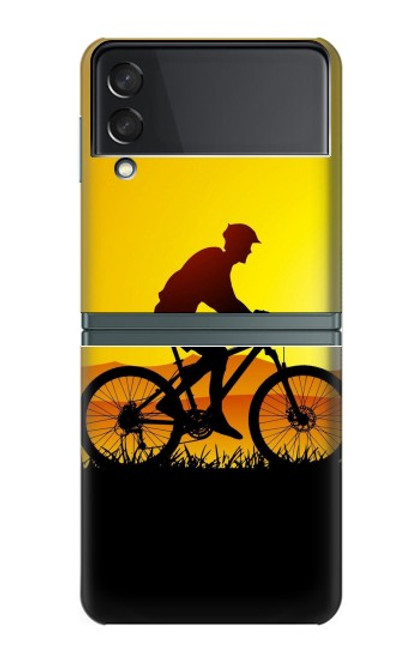 S2385 Vélo Vélo Coucher de soleil Etui Coque Housse pour Samsung Galaxy Z Flip 3 5G