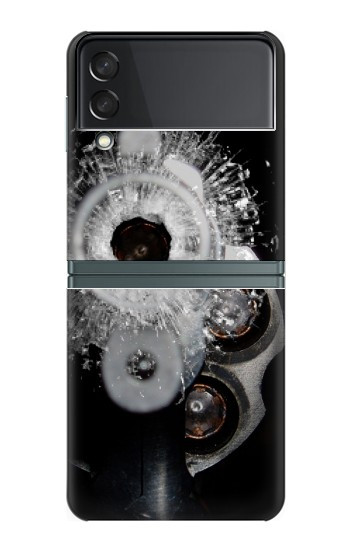 S2387 Verre bullet Trou Pistolet Etui Coque Housse pour Samsung Galaxy Z Flip 3 5G