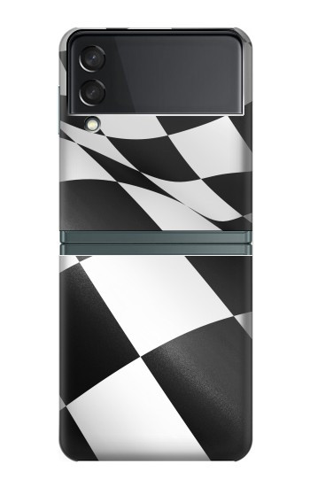 S2408 Vainqueur Drapeau checkered Etui Coque Housse pour Samsung Galaxy Z Flip 3 5G