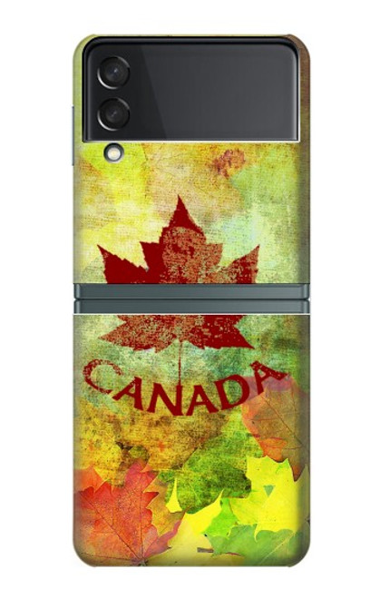 S2523 Canada Feuille d'érable d'automne Etui Coque Housse pour Samsung Galaxy Z Flip 3 5G