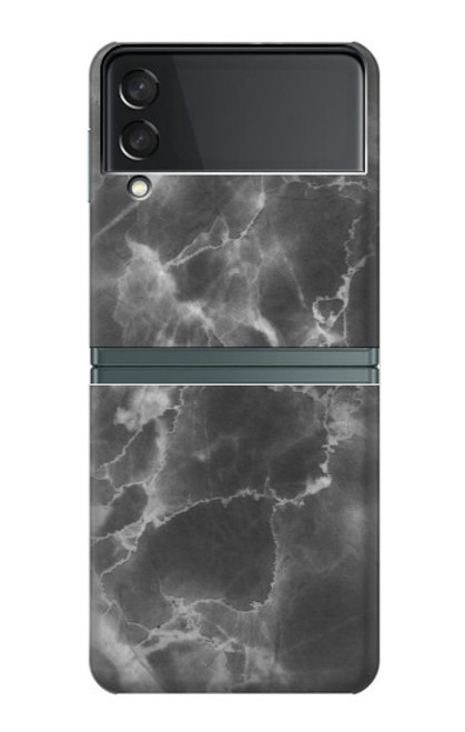 S2526 Noir Marbre imprimé graphique Etui Coque Housse pour Samsung Galaxy Z Flip 3 5G