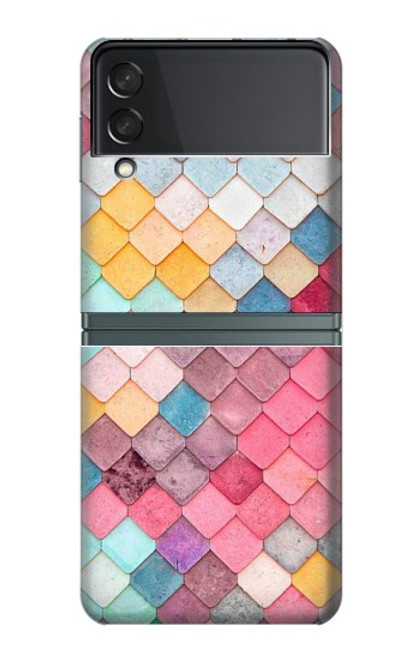 S2947 Bonbons Minimal Couleurs pastel Etui Coque Housse pour Samsung Galaxy Z Flip 3 5G