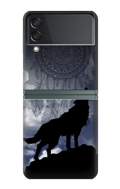 S3011 Dream Catcher Loup Hurlant Etui Coque Housse pour Samsung Galaxy Z Flip 3 5G