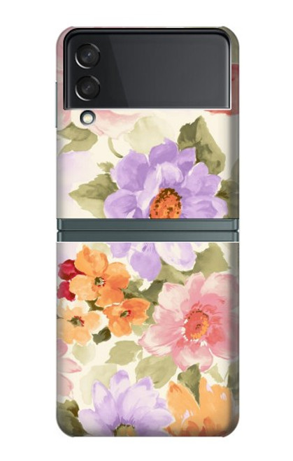S3035 Peinture douce Fleur Etui Coque Housse pour Samsung Galaxy Z Flip 3 5G