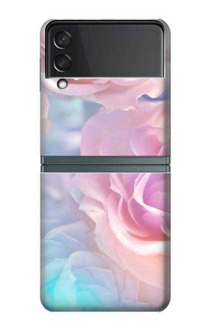 S3050 Pastel Fleurs millésimé Etui Coque Housse pour Samsung Galaxy Z Flip 3 5G