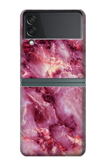 S3052 Rose Marbre Imprimé graphique Etui Coque Housse pour Samsung Galaxy Z Flip 3 5G